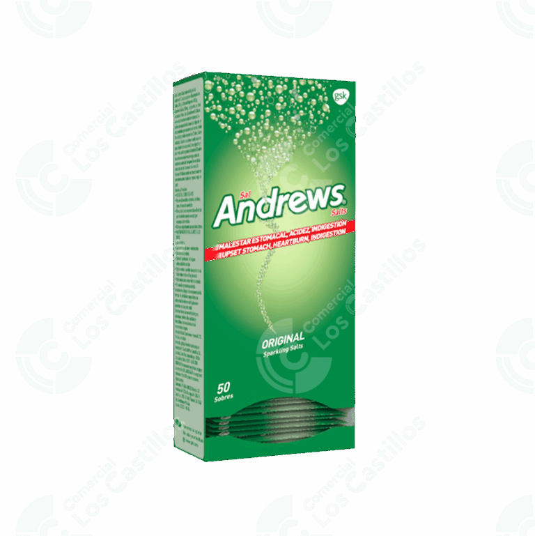 Salts Andrews Verde - Alivio del Malestar Estomacal (50 Sobres) | Envío ...