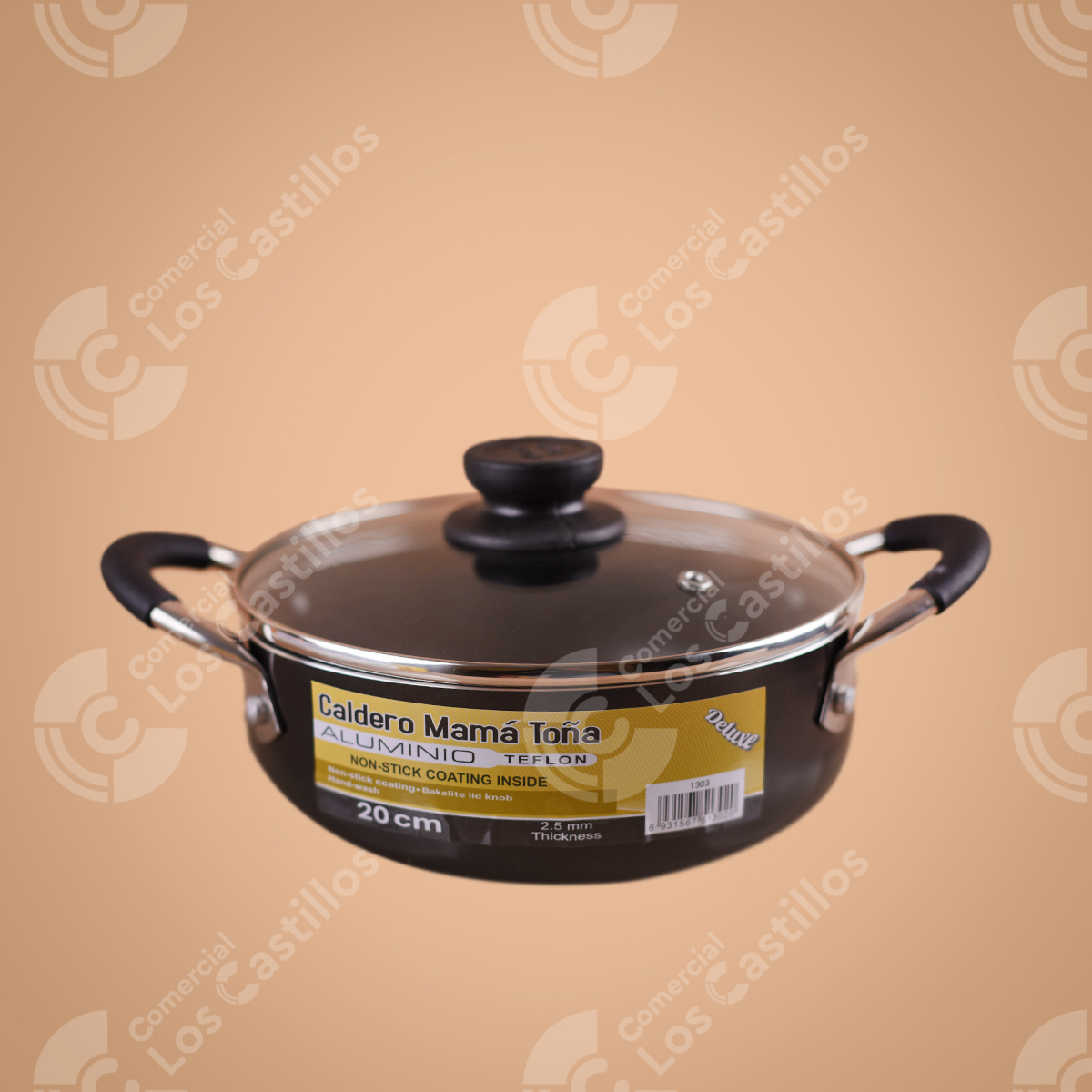 22002459-1 Caldero Teflón - Antiadherente Y Duradero (20Cm) - Comercial Los Castillos