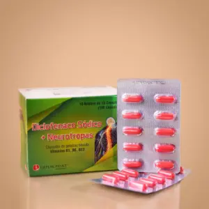 Caplin Diclofenaco + Neurotropas - Alivio Eficaz de Dolor (100 Cápsulas)