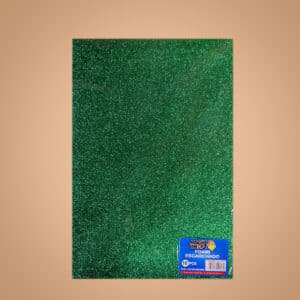Foami  Escarchado Verde Set 10Uds