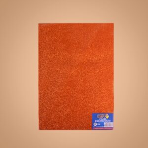 Foami  Escarchado Naranja Set 10Uds