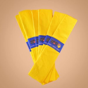 Papel Crepé Amarillo Set 10 Unidades