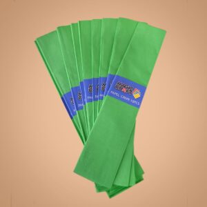 Set Papel Crepé Verde 10uds