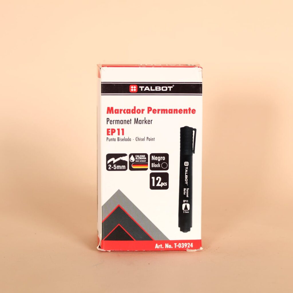 22002967 Talbot Marcador Permanente Negro Ep11 - Comercial Los Castillos