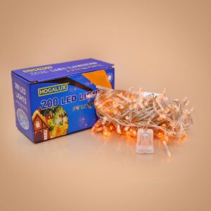 Hogalux Luces Navideñas 200 Led - Iluminación Festiva (Amarilla)