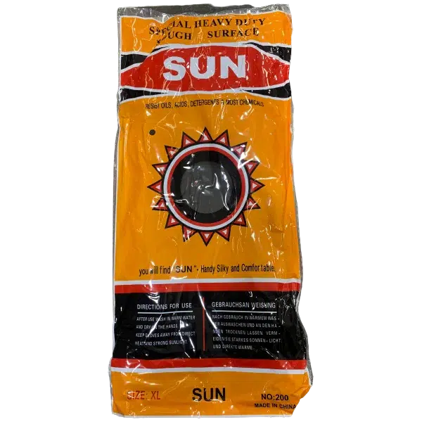 P000003553 Guante Sun Negro - Protección Pesada (Tamaño Xl) - Comercial Los Castillos