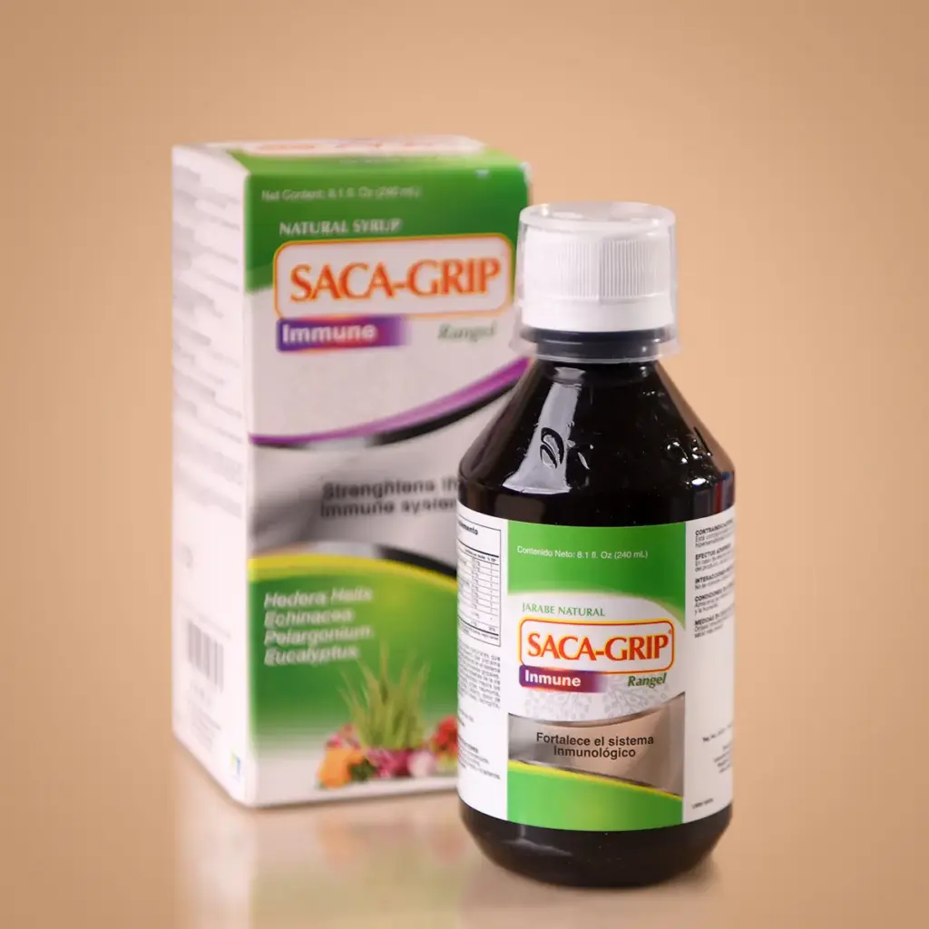 P000010768 Rangel Saca-Grip Inmune Jarabe - Fortalece El Sistema Inmunológico (240Ml) - Comercial Los Castillos
