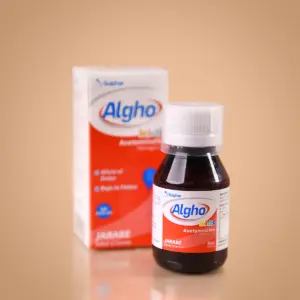 Algho Acetaminofen Jarabe - Alivio del Dolor y Fiebre (60ML)