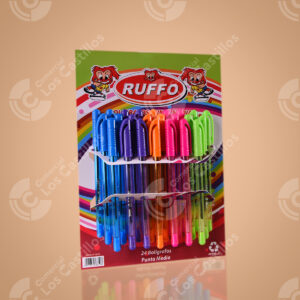 Ruger Lapicero Multicolor 24 Unidades