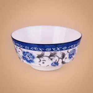 Bowl De Cerámica – Elegancia Floral (8 Pulgadas)