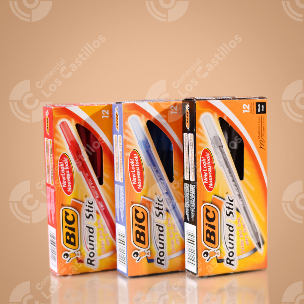 Lapicero Bic Variante Lapicero Round Stic Azul 12 Unidades - Comercial Los Castillos