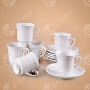 Set Taza de Chocolate – Elegancia Dorada (6 unidades)