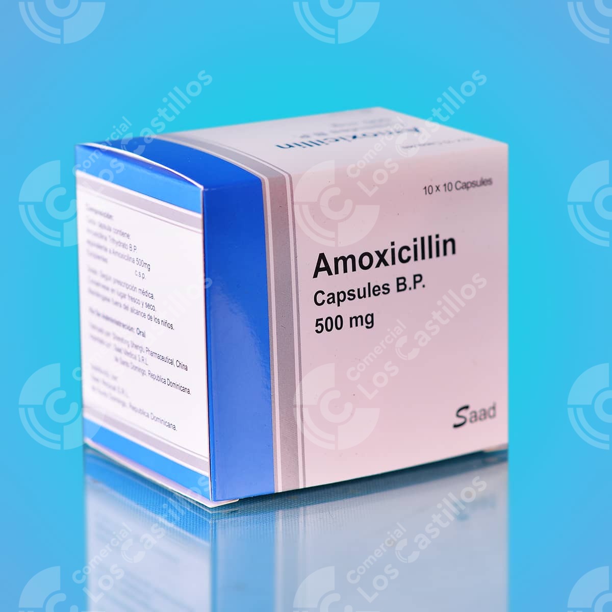 00109_0 Amoxicilina 500 Mg - Ayuda A Combatir Infecciones (Caja) - Comercial Los Castillos