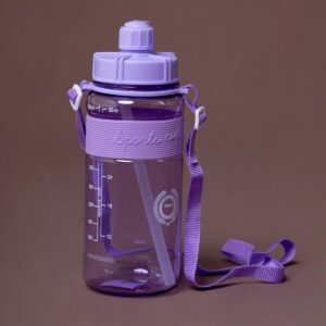 Botella Plástica 700ml Morada con Popote
