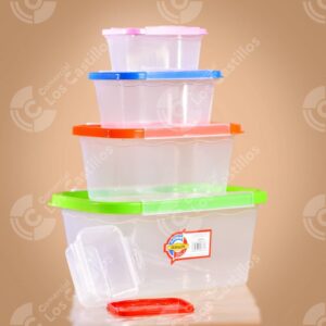 Set de Envases Herméticos 4 en 1