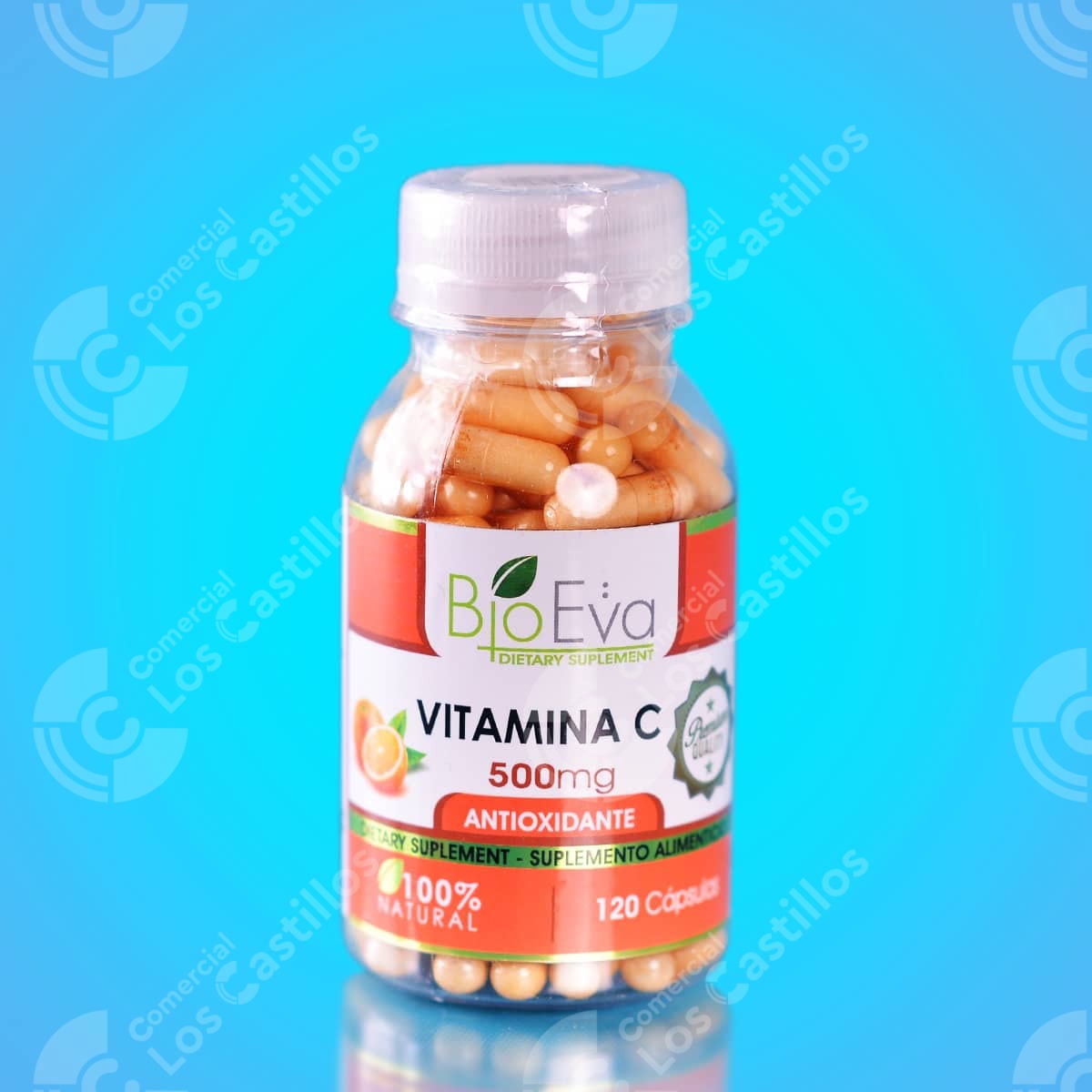 001848_0 Vitamina C - Refuerza El Sistema Inmunológico (120 Cápsulas) - Comercial Los Castillos