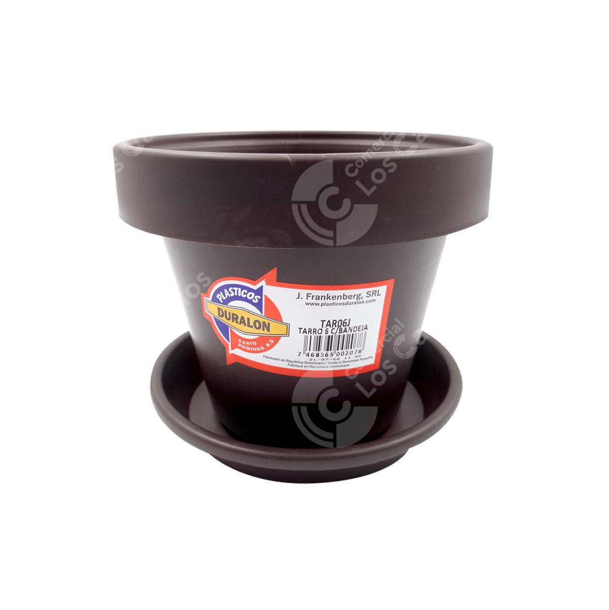 001886_0 Tarro 6 Con Bandeja Marrón - Comercial Los Castillos