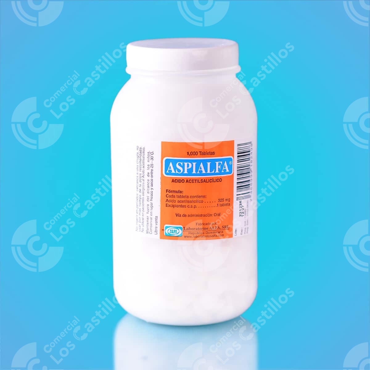 00197_0 Aspirina De Pote - Alivio Del Dolor (325Mg) - Comercial Los Castillos