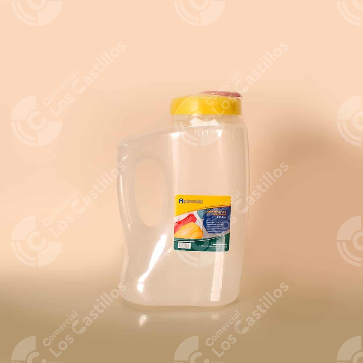 Jarra Plástica 2.75L con Tapa Amarilla