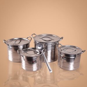 Juego de Ollas Acero Inoxidable 4 Piezas