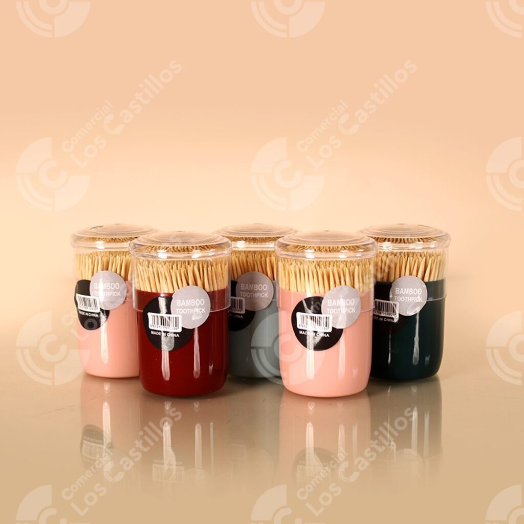 002232_0 Bamboo Palillos De Dientes Frasco 10 Uds - Comercial Los Castillos