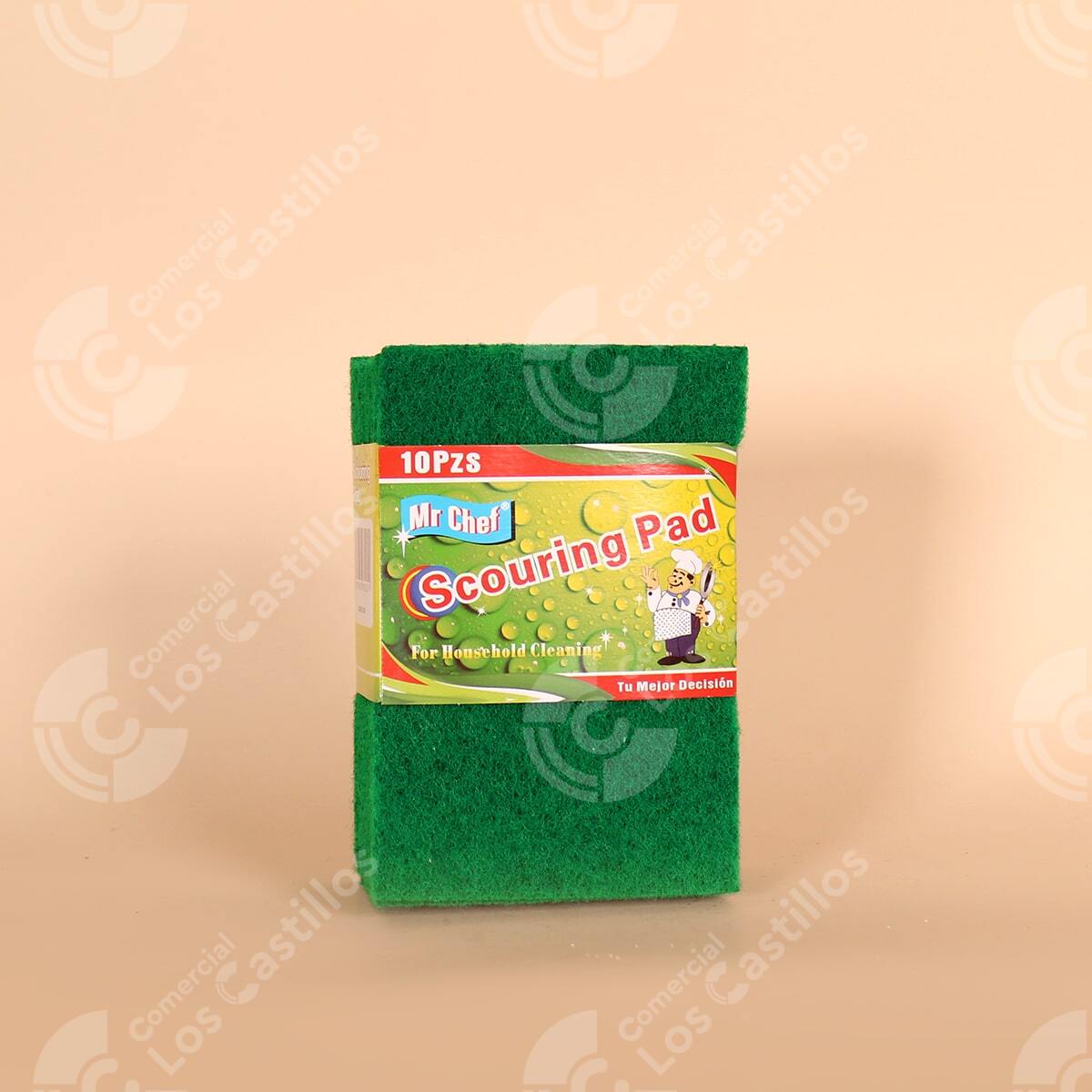00229_0 Brillo Abrasivo Verde 10 Piezas - Comercial Los Castillos