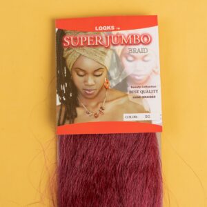 LQAKS Cabello Sintético Rojo BG Super Jumbo