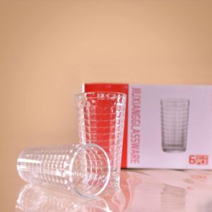 Juxing Set de Vasos de Cristal Texturizado X6