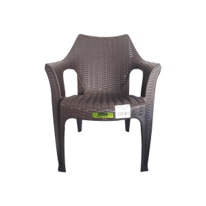 Silla Plástica Trenzada Marrón