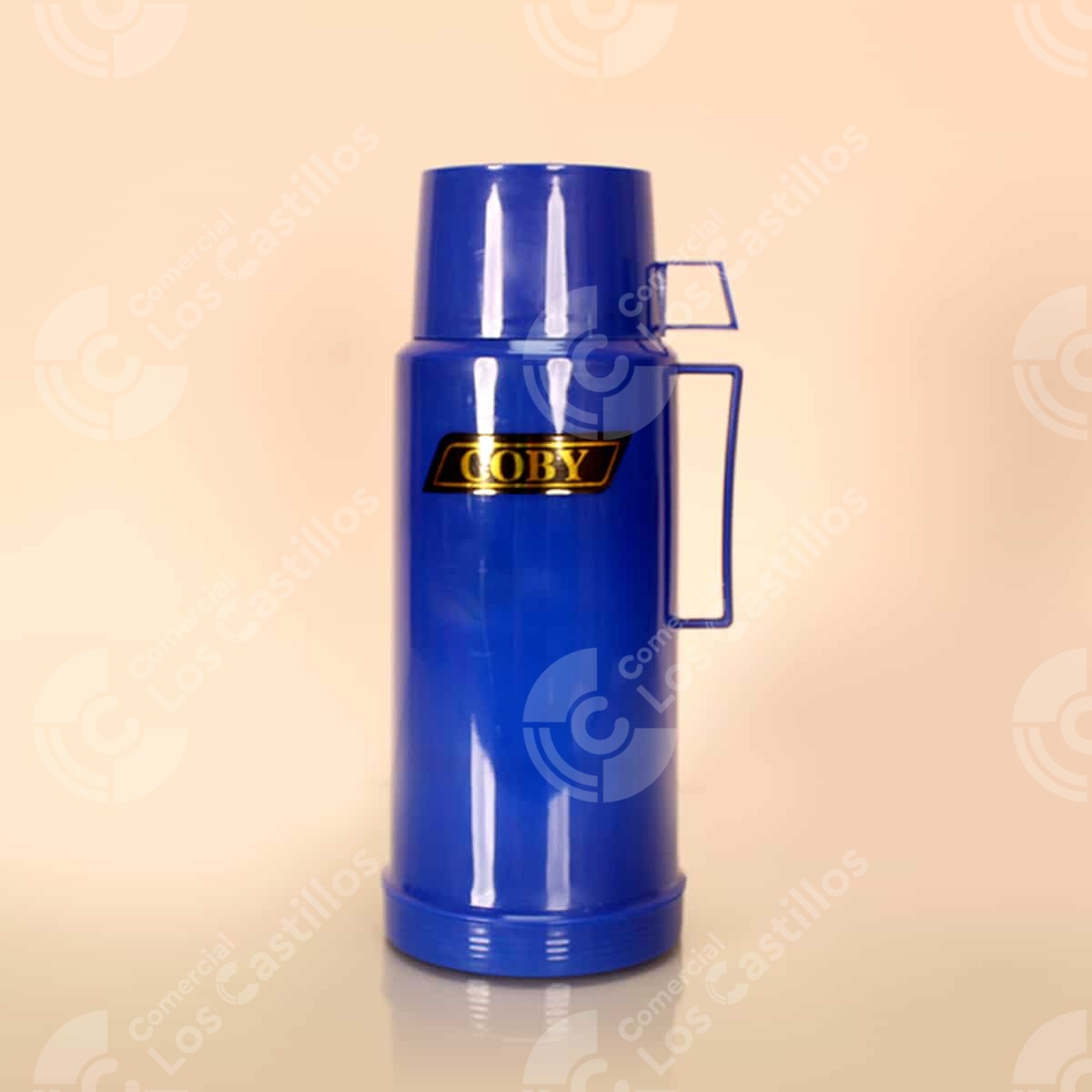 00581_0 Coby Termo Café 1L Plástico Azul - Comercial Los Castillos