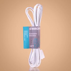 Chrom Extensión Eléctrica Blanca 12Ft