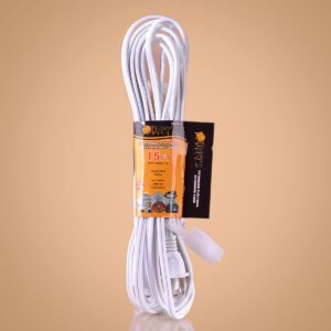 Extensión Eléctrica Blanca 15 Ft