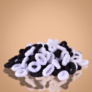 Gomas para Cabello Negro/Blanco Paquete
