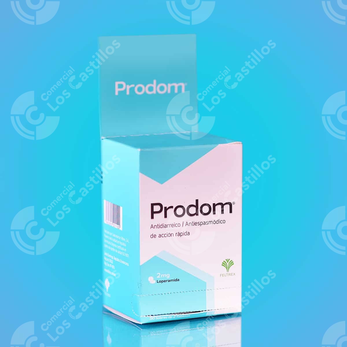 01050_0 Prodom - Antidiarreico De Acción Rápida (50 Sobres X2) - Comercial Los Castillos