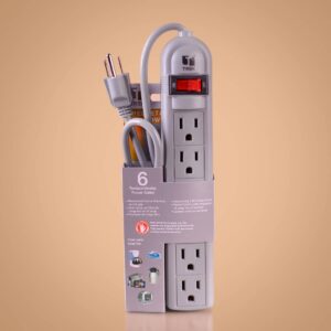 Regleta Eléctrica 6 Salidas con Protección