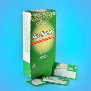 Salts Andrews Verde - Alivio del Malestar Estomacal (50 Sobres)