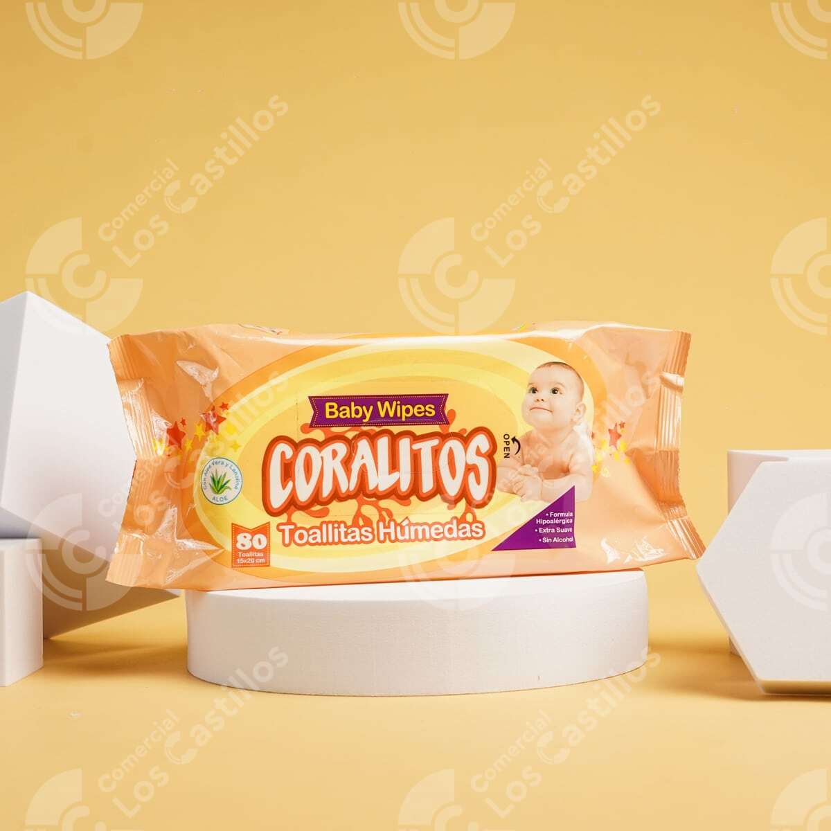 01440_0 Coralitos Toallitas Húmedas Bebé 80 Unidades - Comercial Los Castillos