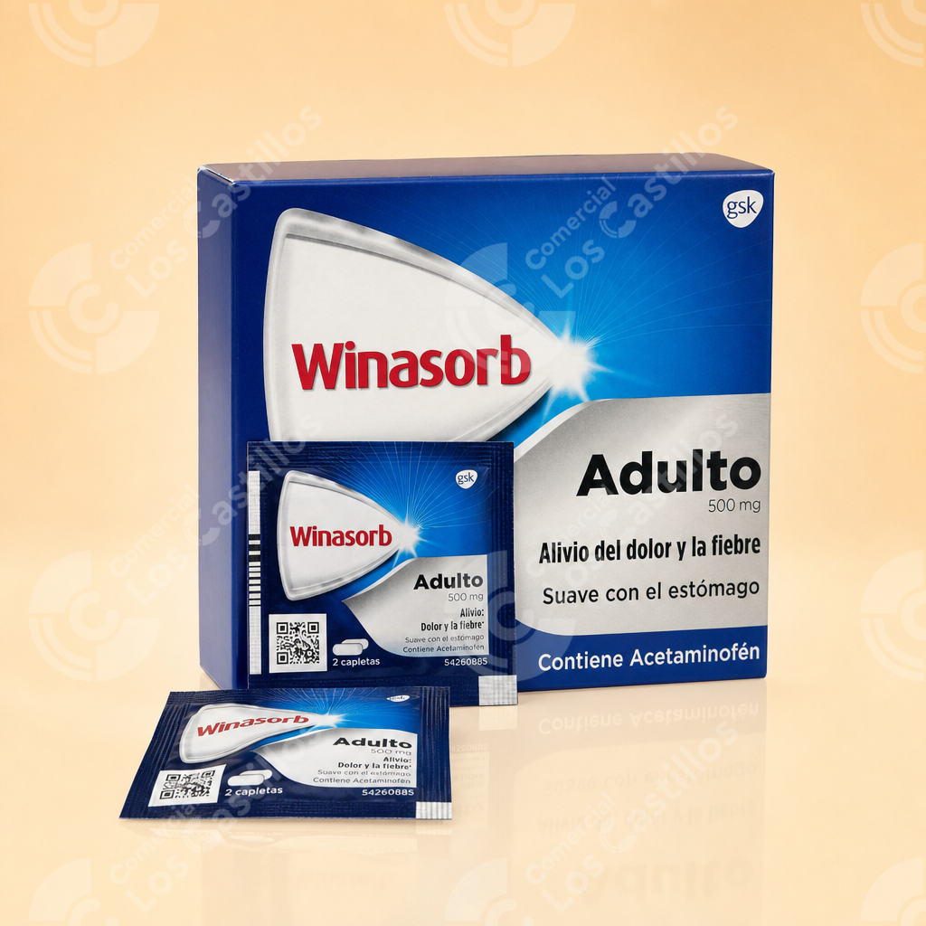 01444_1 Winasorb Adulto - Alivio Del Dolor Y Fiebre (100 Tab) - Comercial Los Castillos