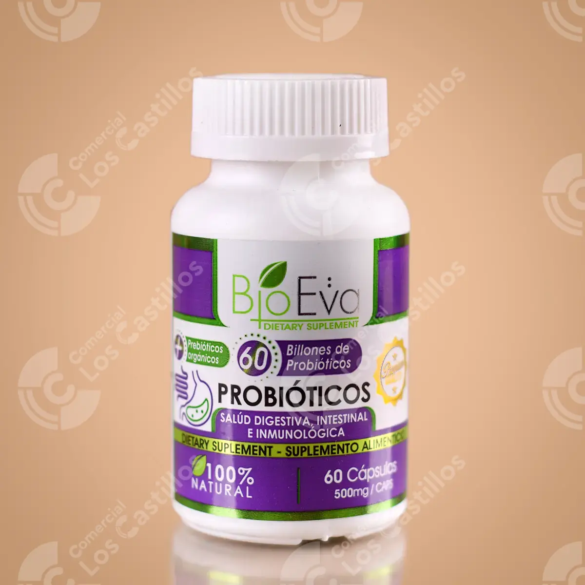100265_0 Bioeva Probióticos 60 Cápsulas 500Mg - Comercial Los Castillos