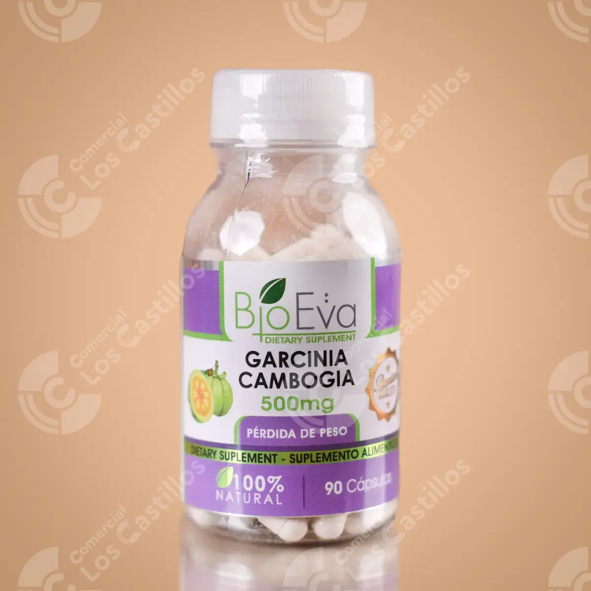 100356_0 Bioeva Garcinia Cambogia 500Mg 90 Cápsulas - Comercial Los Castillos
