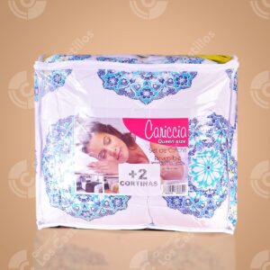 Colcha Cariccia Queen - Diseño Reversible (Incluye 2 Cortinas)