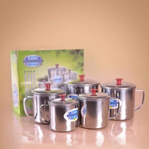 Set de Jarrones Acero Inoxidable 5en1