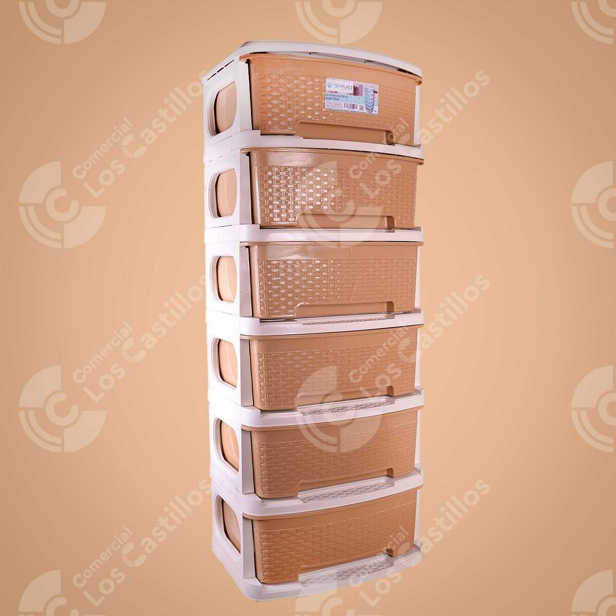 22002306_0 Gavetero Rattan 6 Cajones - Comercial Los Castillos