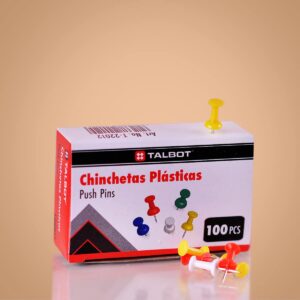 Chinchetas Plásticas 100uds Colores