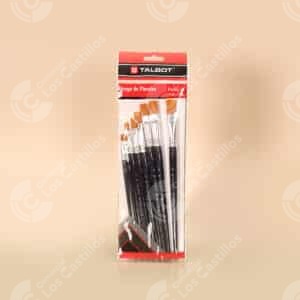 Pincel Plano Set 8 unidades