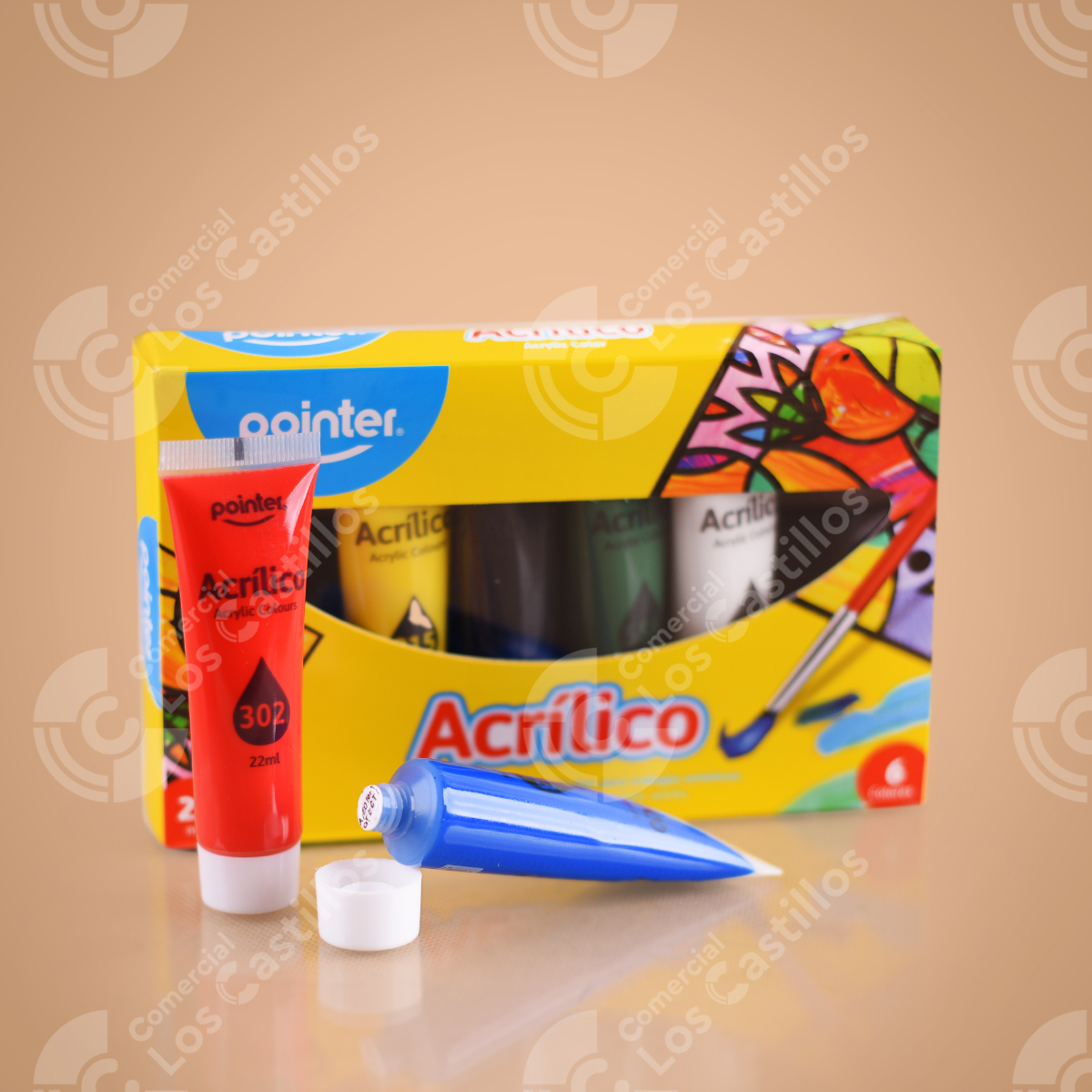 22003546_0 Pintura Acrílica 6 Colores 22Ml - Comercial Los Castillos