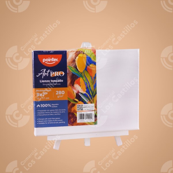 22003643_0 Lienzo Para Pintar 6X9 Con Caballete - Comercial Los Castillos