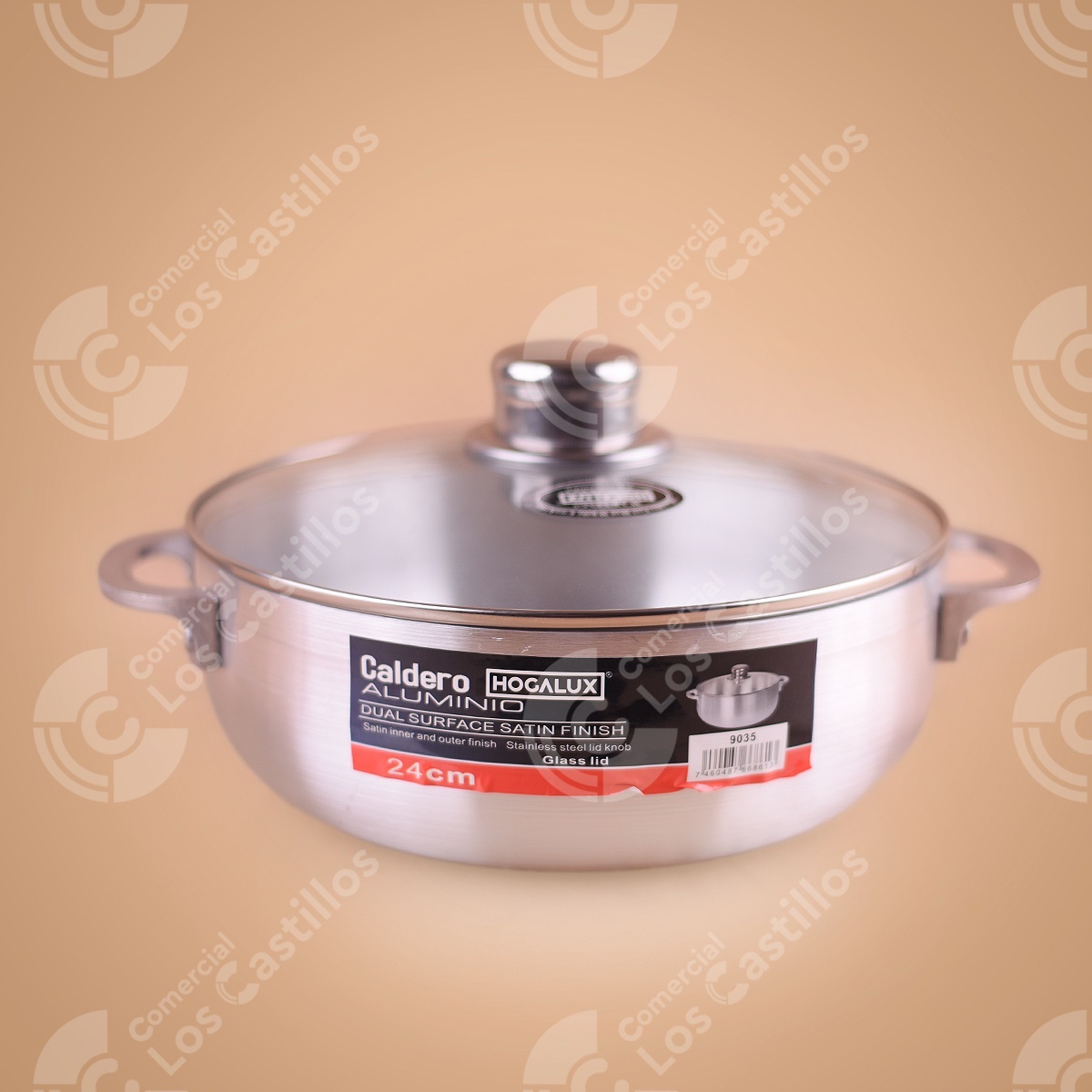 22003660_0 Caldero Aluminio Con Tapa 30Cm - Comercial Los Castillos