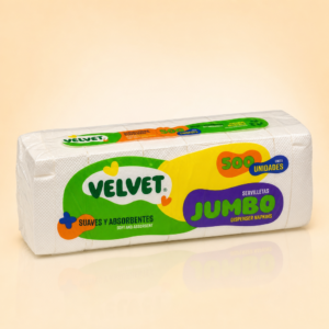 Velvet Servilletas Jumbo Dispenser 500 Unidades