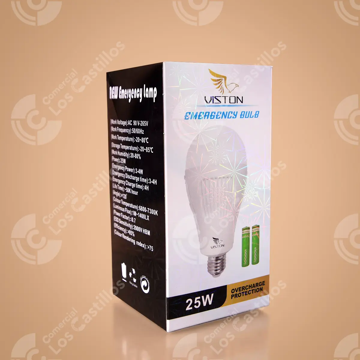 80094_0 Bombillo Led Recargable 25W - Comercial Los Castillos